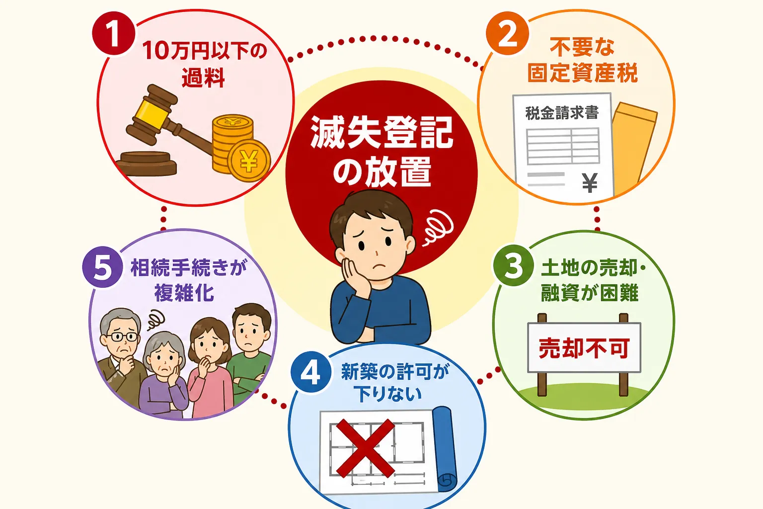 日本の木造住宅・空き家の解体現場を写実的に描いたビジュアル。重機・養生シート・整地後の更地など。基調色は #9a0300。実在する企業のロゴ・看板・車体・人物の顔は描かない。画像内に文字を入れない（図