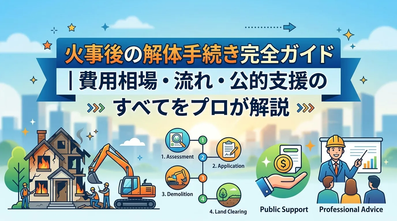 火事後の解体手続き完全ガイド｜費用相場・流れ・公的支援のすべてをプロが解説