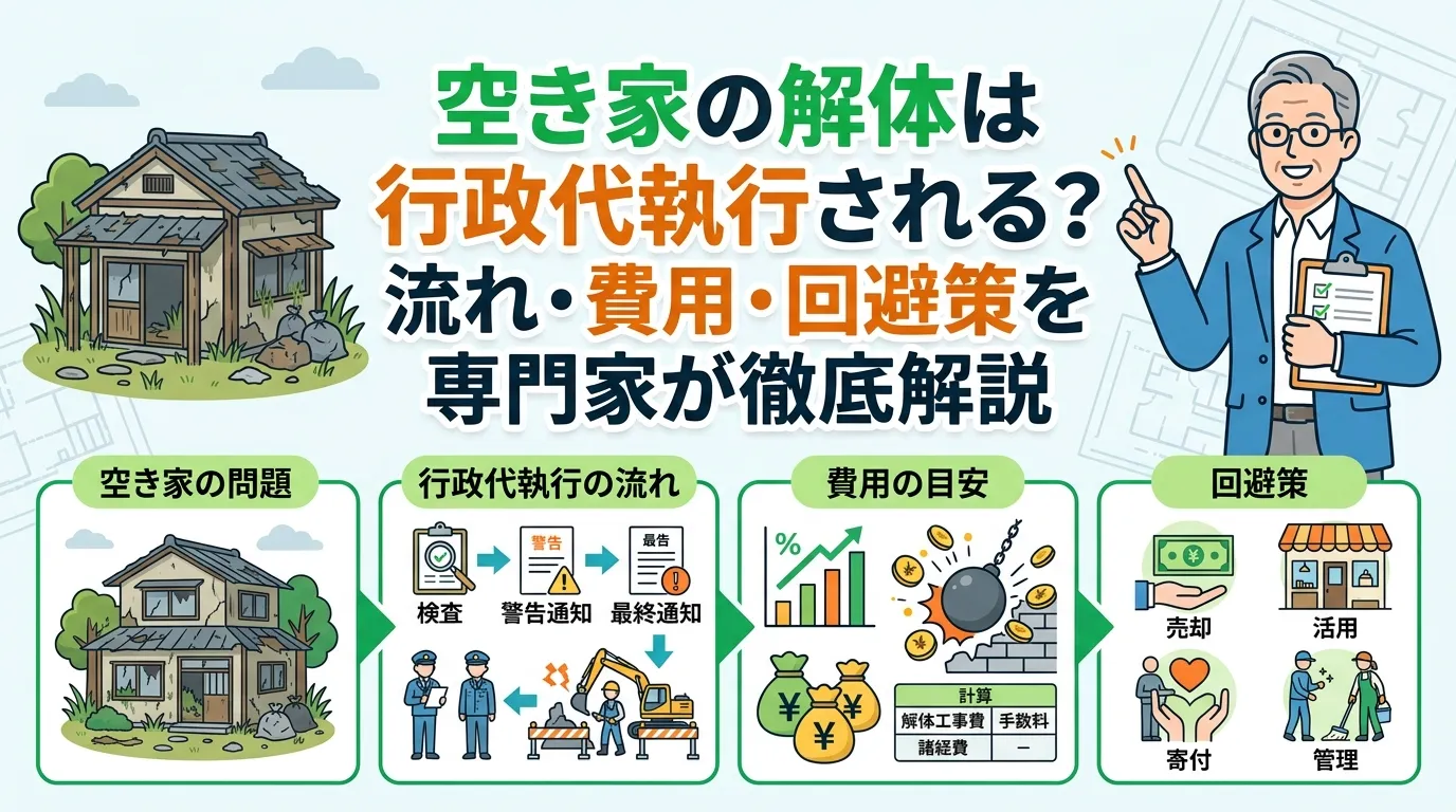空き家の解体は行政代執行される？流れ・費用・回避策を専門家が徹底解説