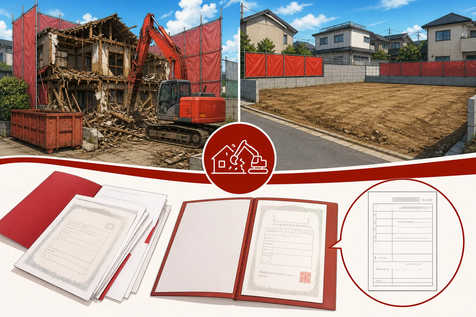 実際の登記完了証のサンプル画像。どのような書類が届くのかが具体的にイメージできるようにする]