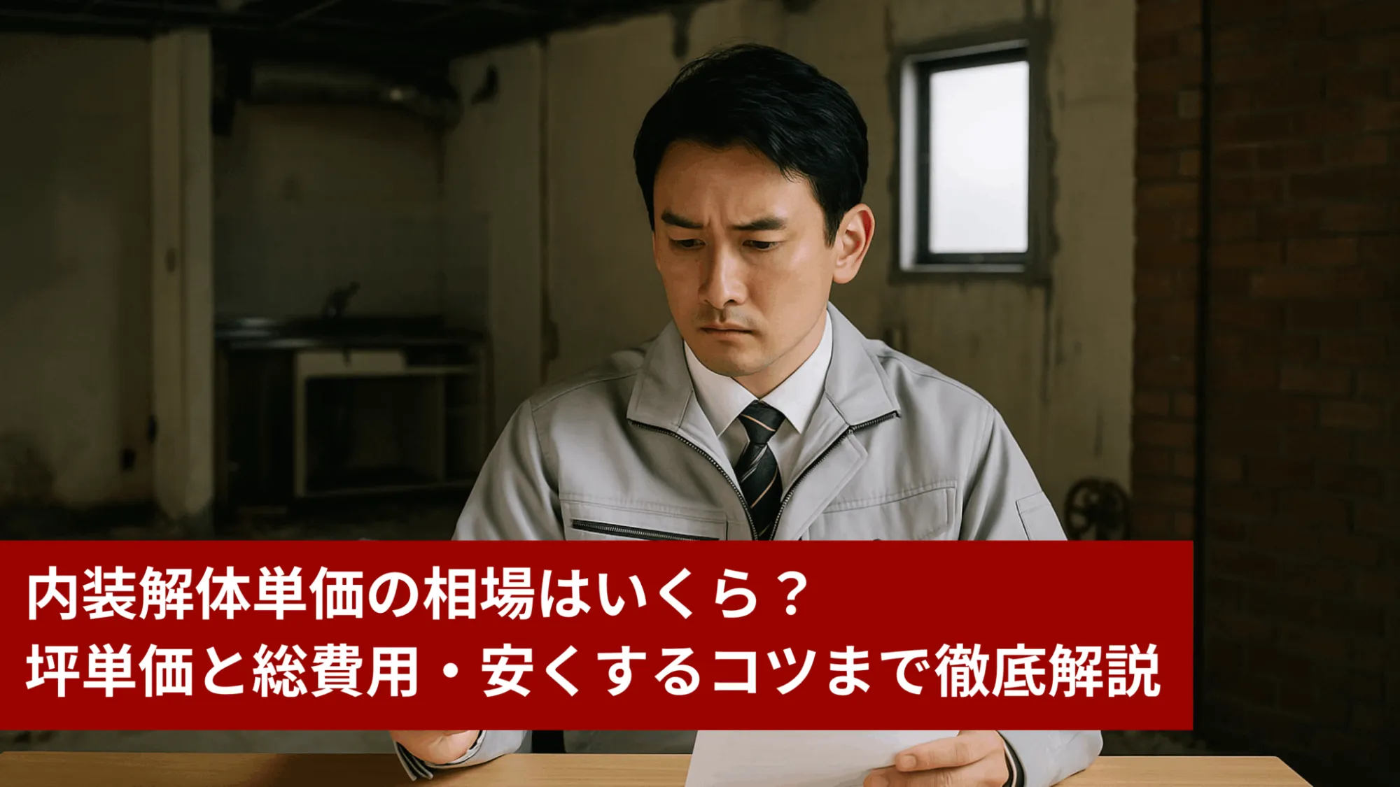 内装解体単価はいくら？坪単価相場と総費用から業者選びまで徹底解説！